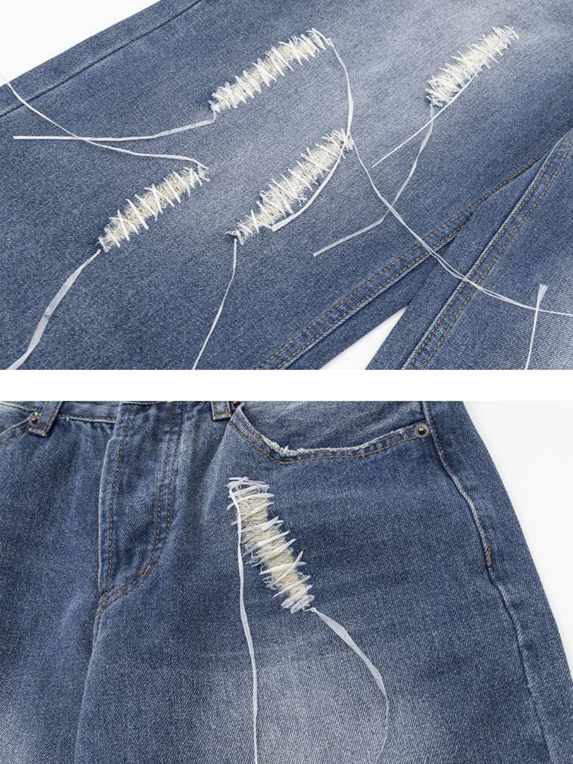 Straw Fringe Jeans