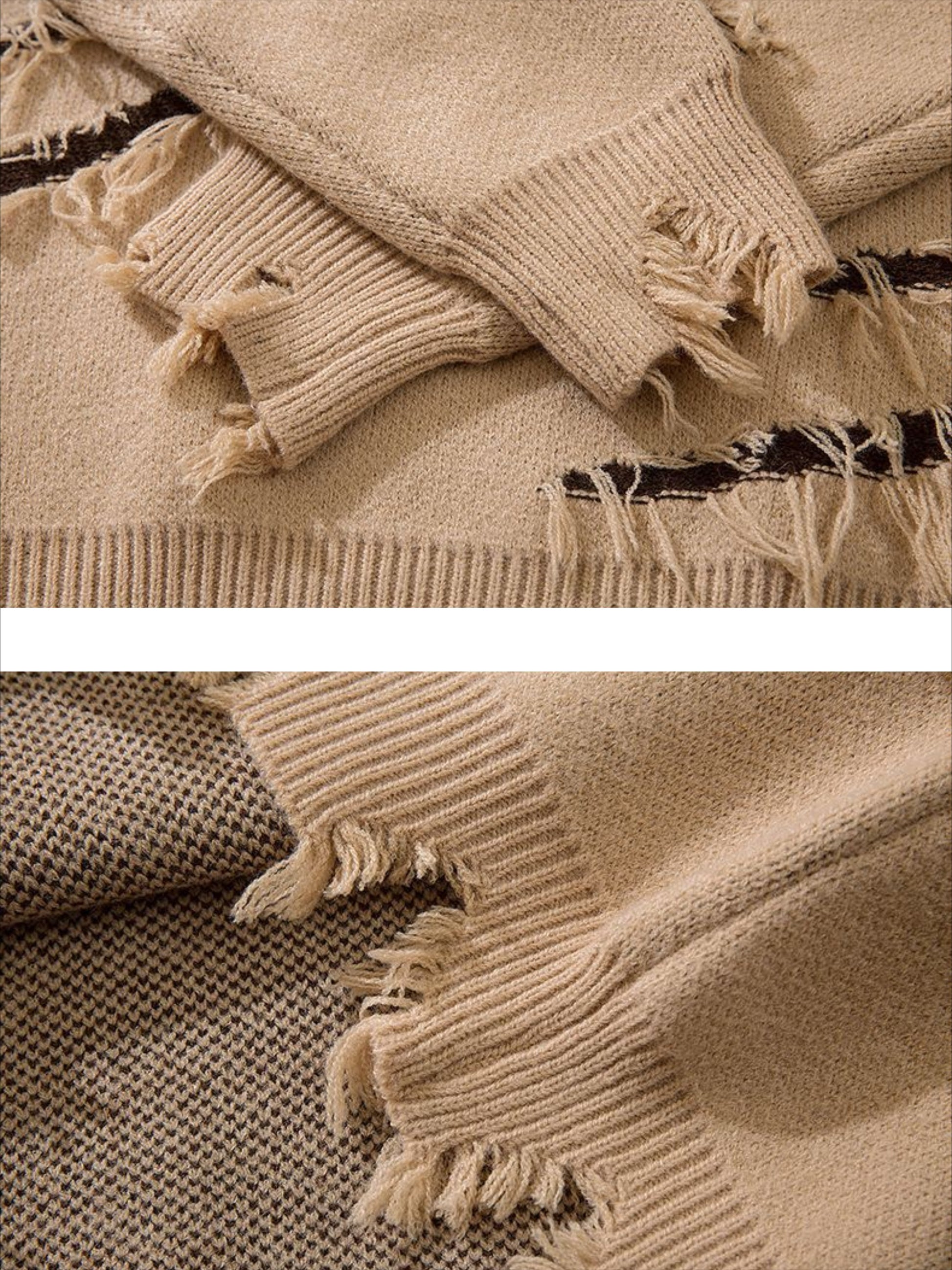 Vintage Ripped Lazy Style Sweater