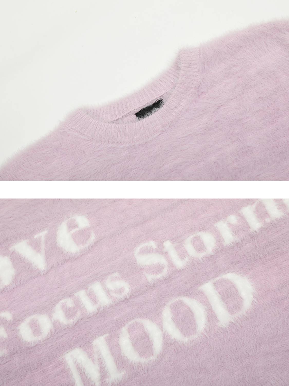 Leisure Letter Round Neck Sweater