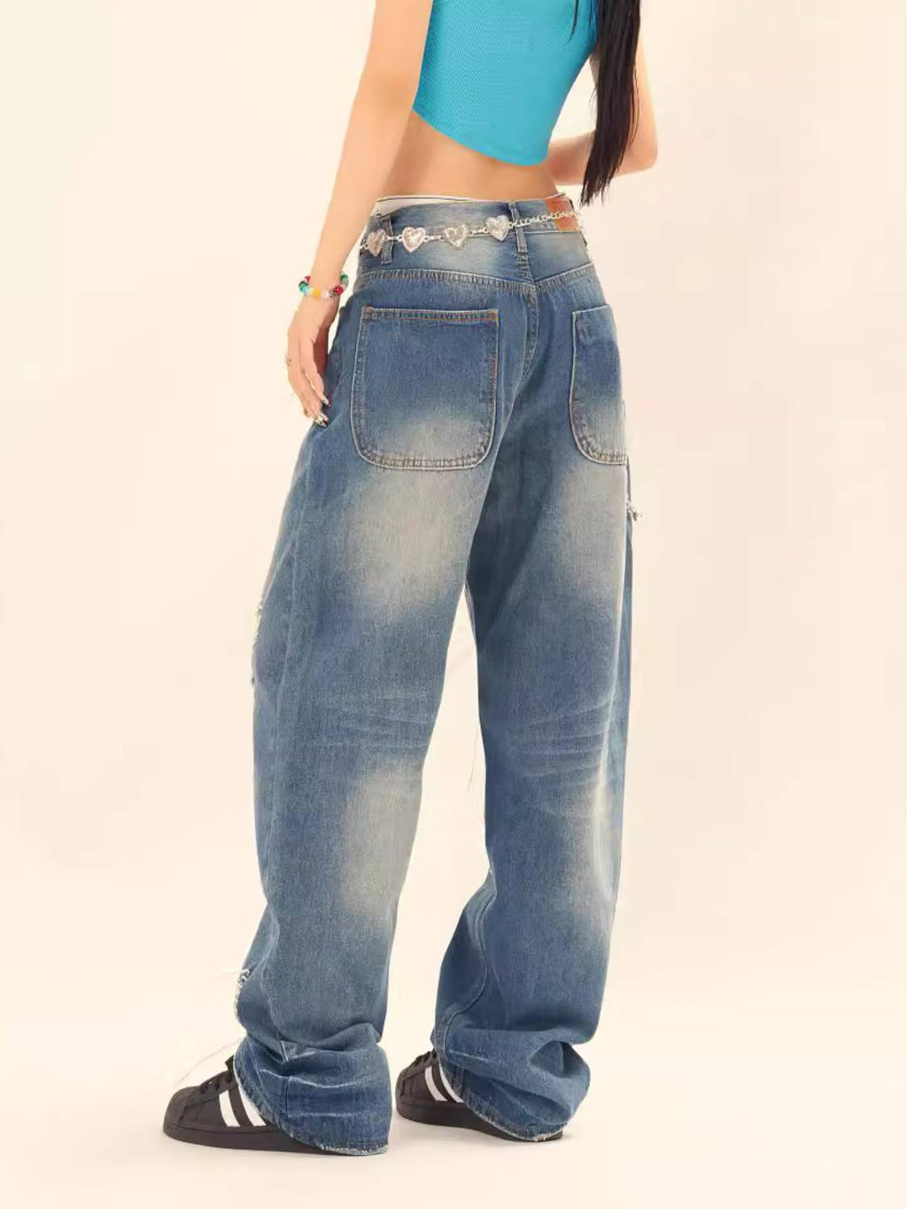 Straw Fringe Jeans