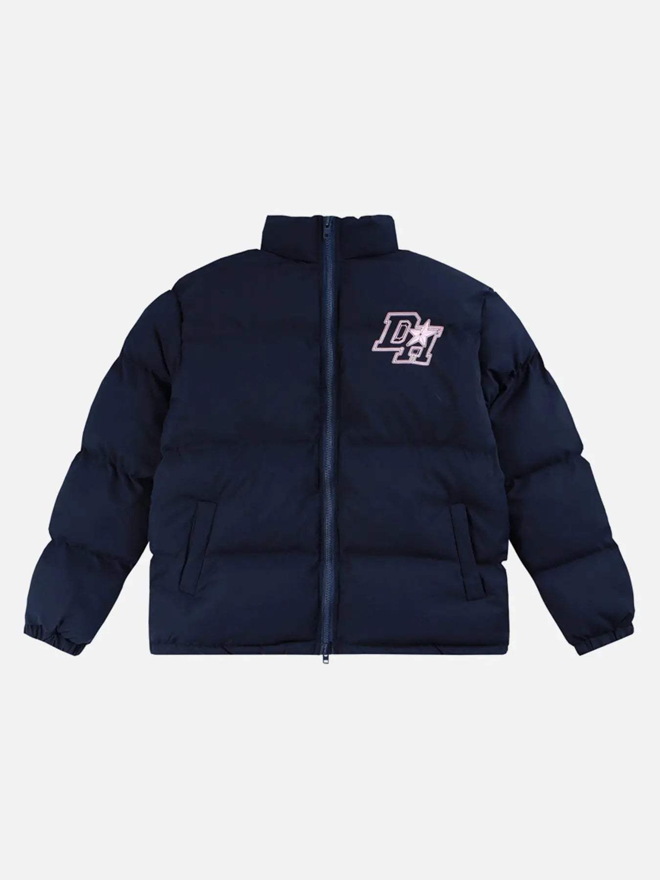 Disguisen Vintage Letter Print Thickening Loose Down Coat