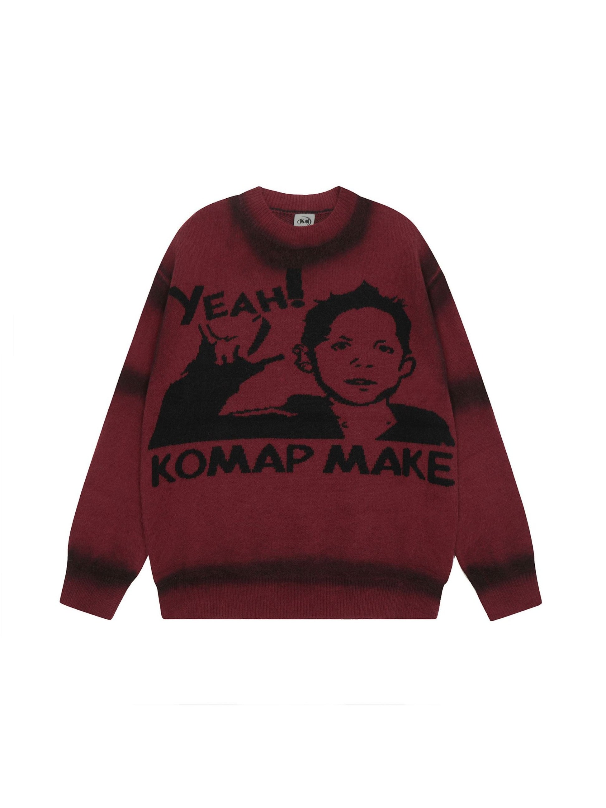 Retro character YEAH! sweater