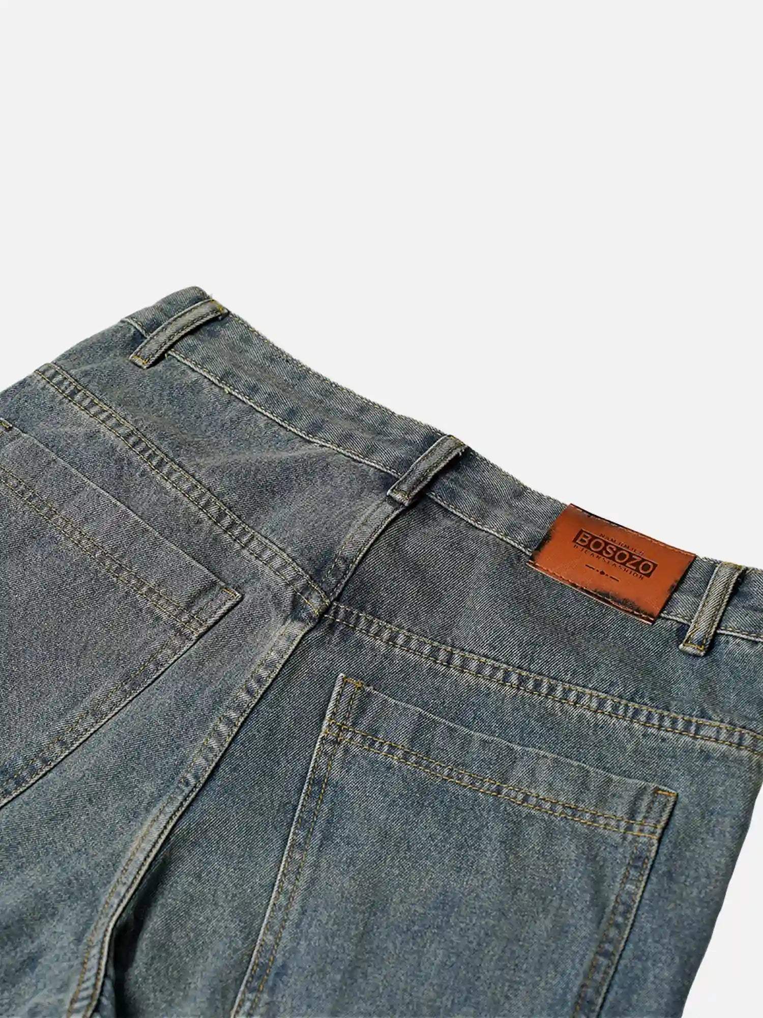 Disguisen High Street Hip Hop Washed Distressed Jeans-2929