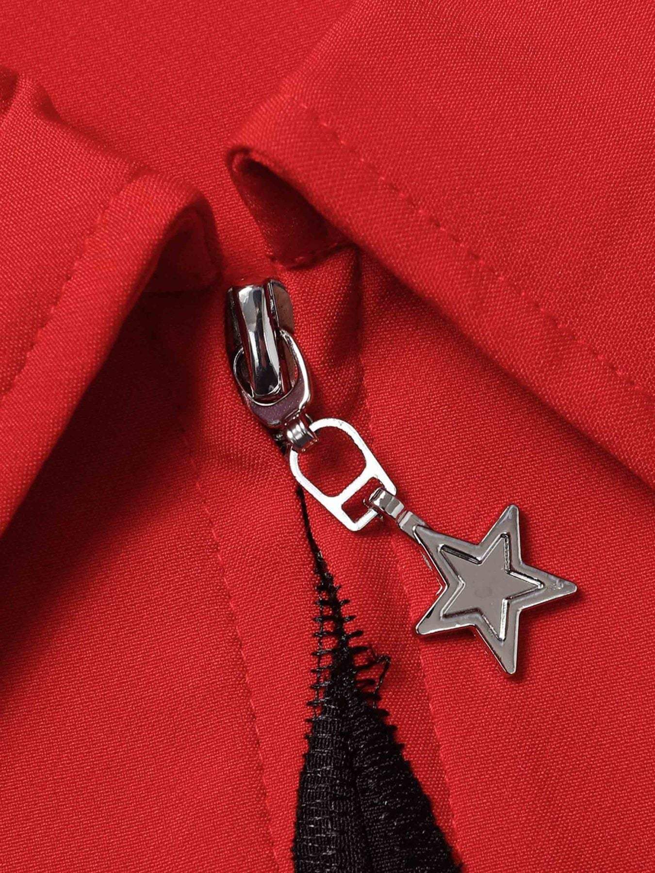 Disguisen Star Zipper Design Shirt-1386