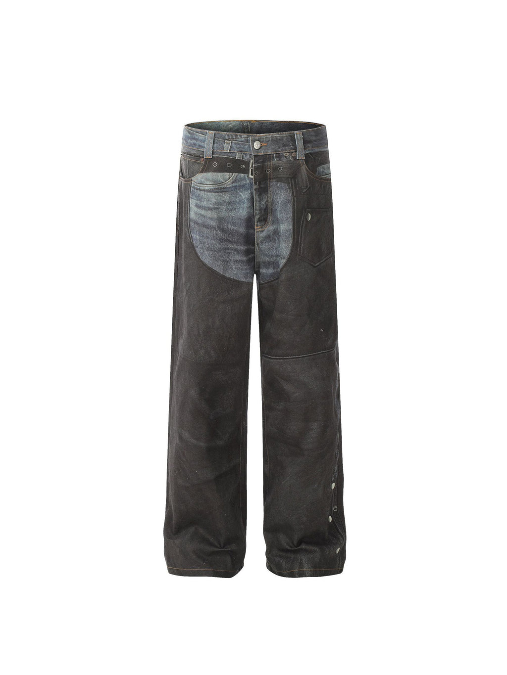 Digital 3D Printed Fake Two Pair Jeans