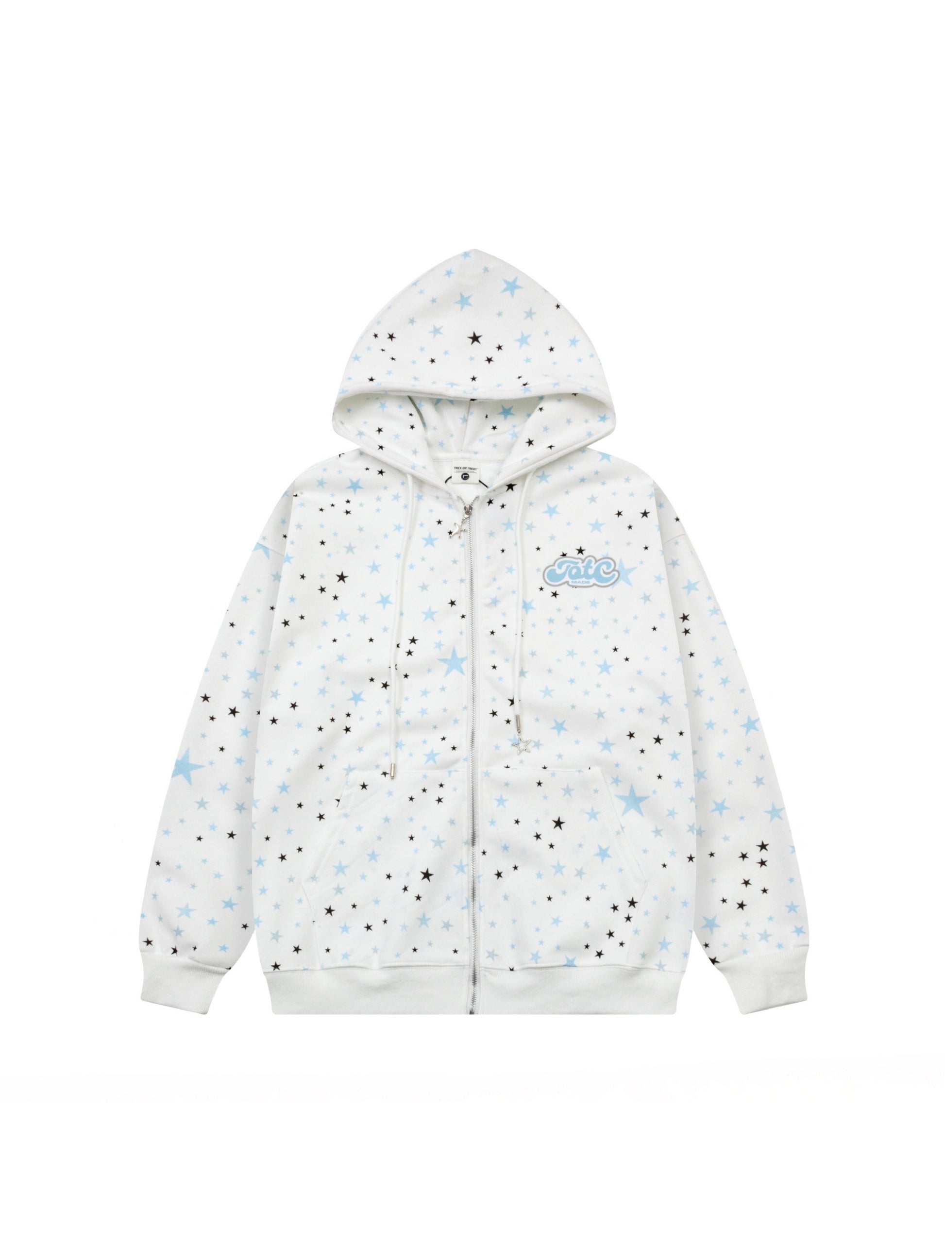 Stars Full Print Zip-Up Hoodie