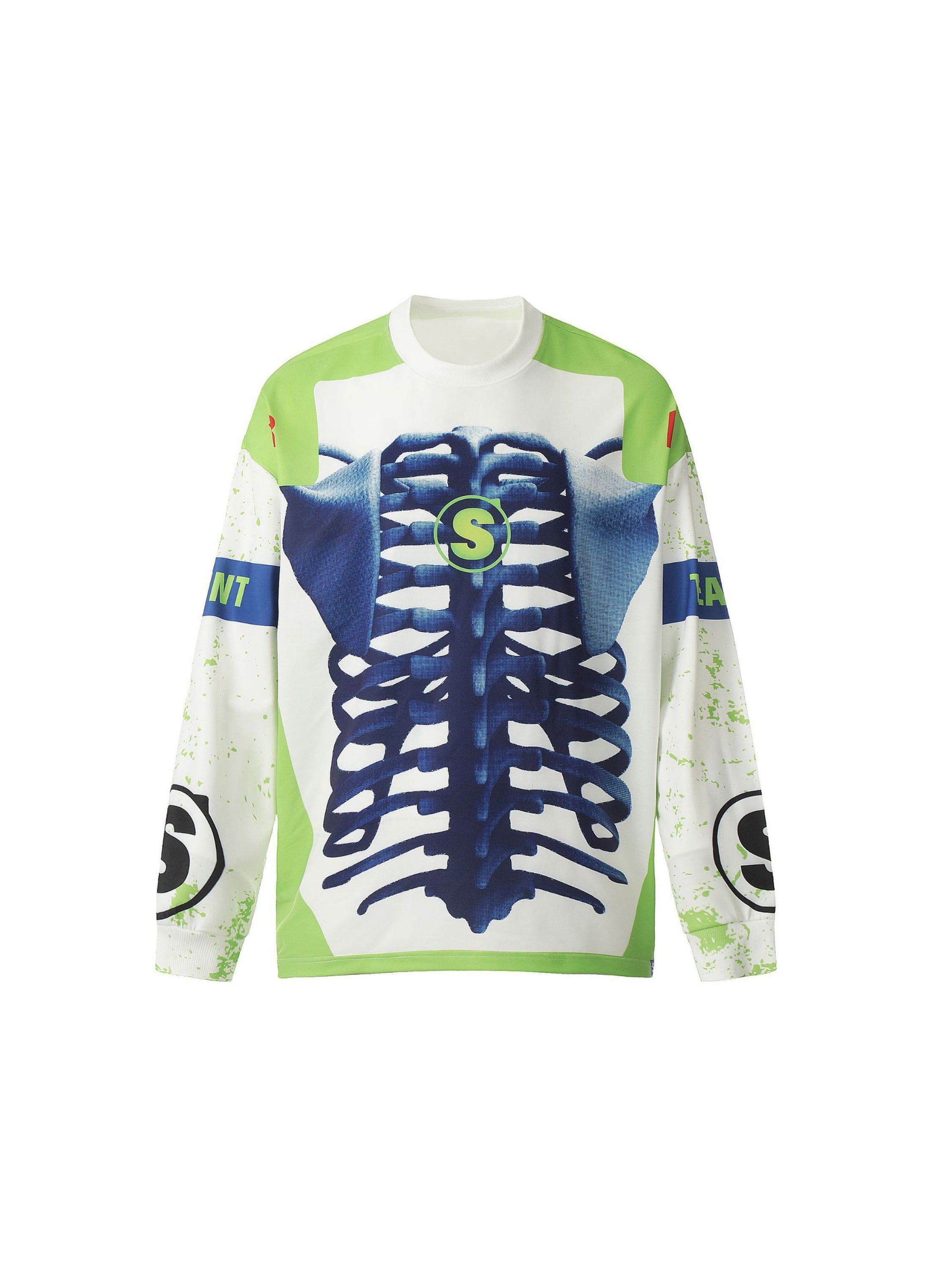 Skull Contrast Print Long Sleeve T-shirt