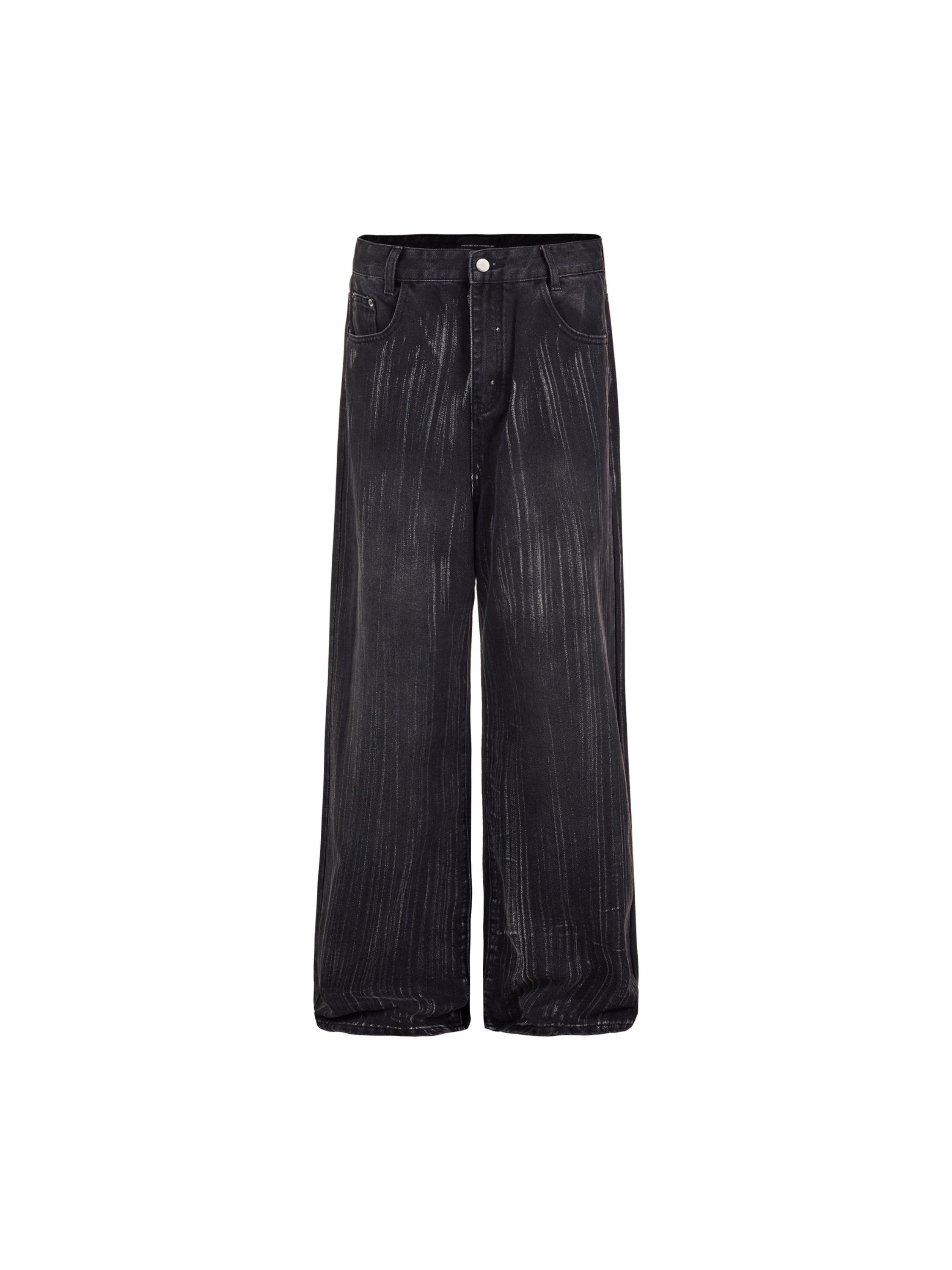 Vintage Distressed Scratched Tie-dye Jeans