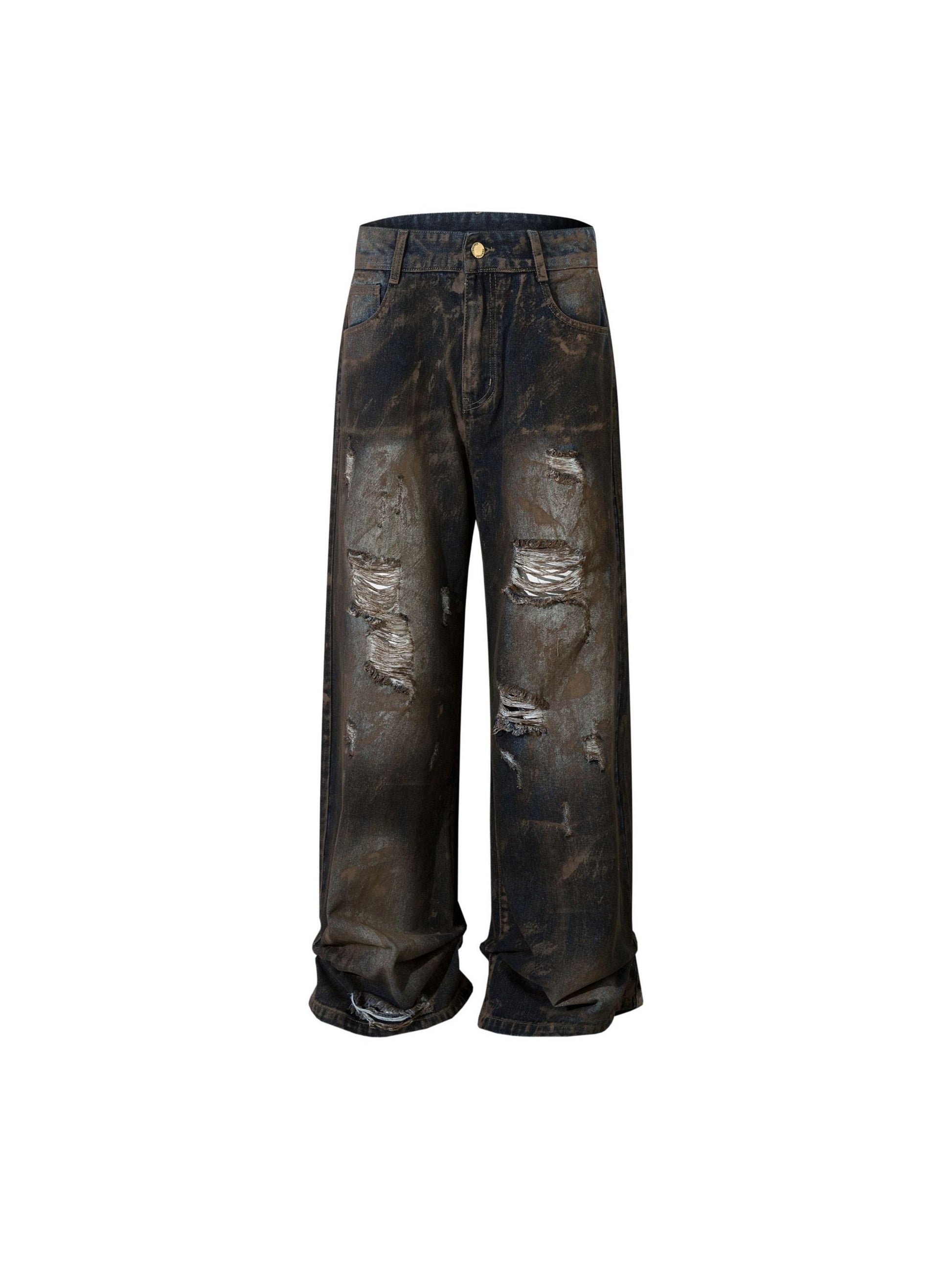 Vintage Ripped Washed Jeans