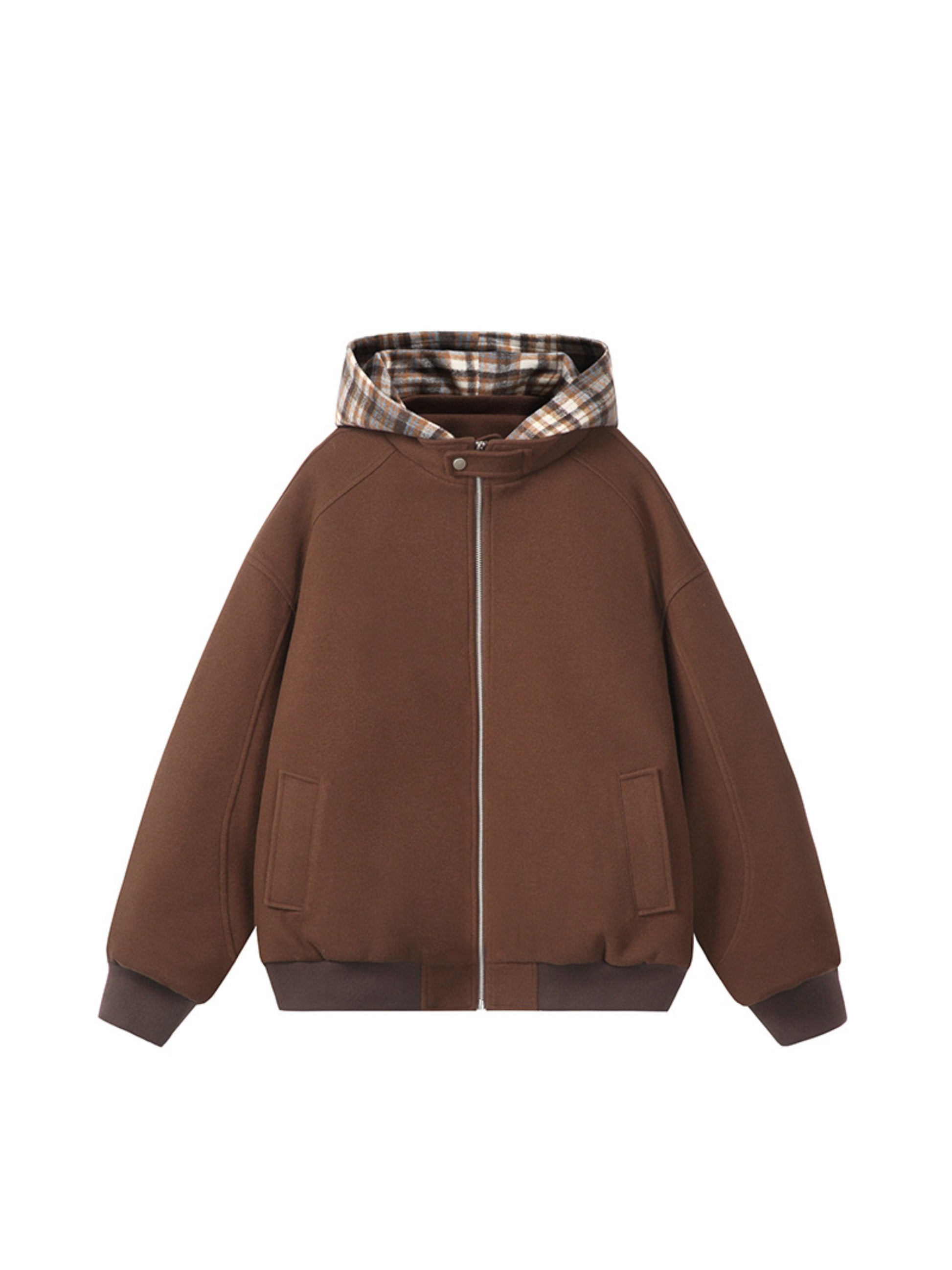 Plaid Panel Hoodie