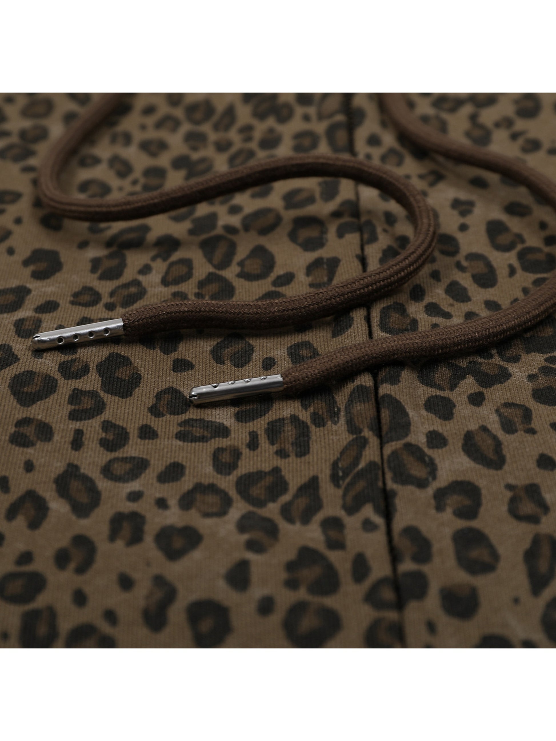 Leopard Print Zip-Up Hoodie