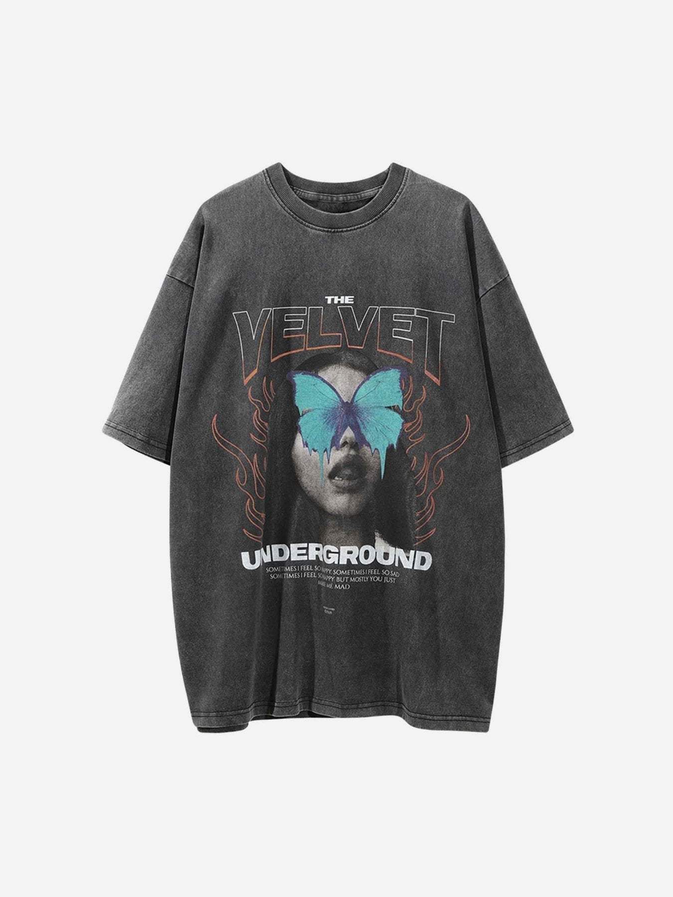 Disguisen Character Printed Washed & Aged T-Shirt