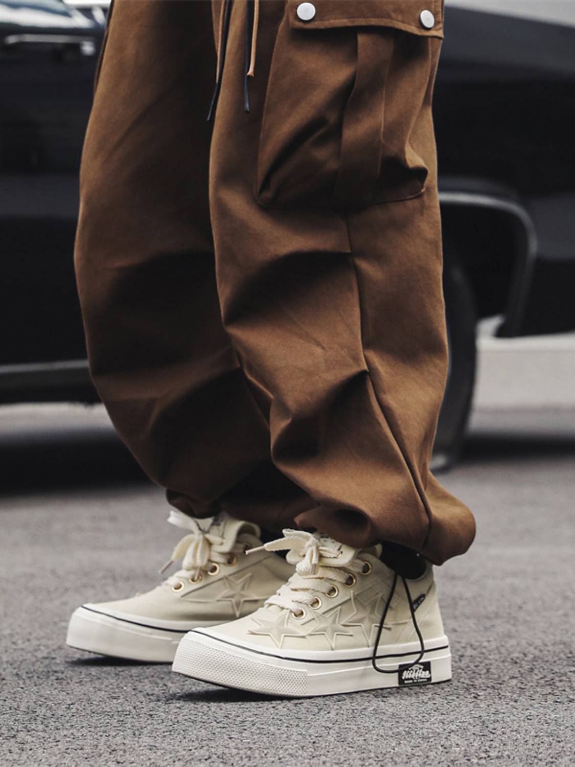 Star Patch Canvas Sneakers