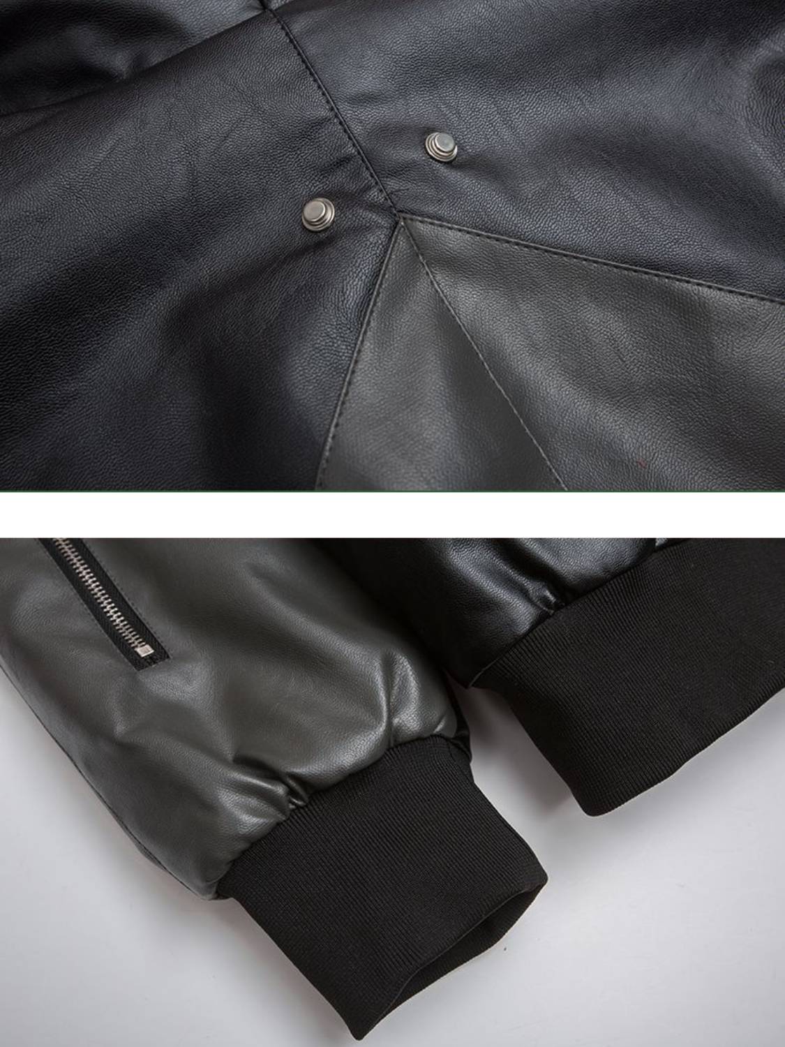 High Street Motorcycle Style Assemble Collision Color Jacket