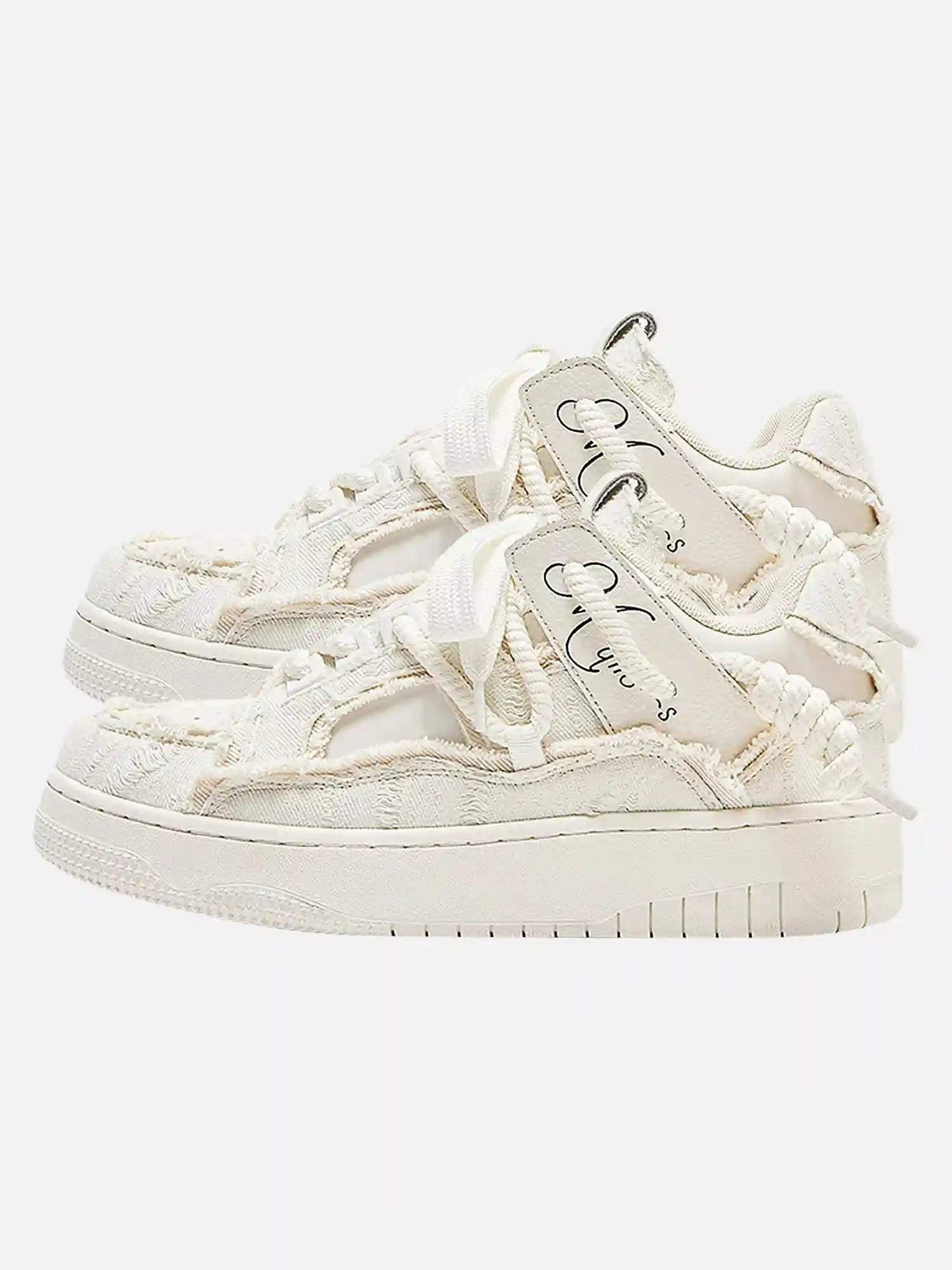 Disguisen Destruction Series Tassel Contrast Color Sneakers