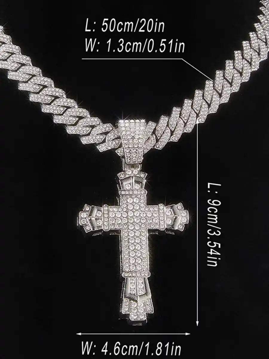 Disguisen Diamond Large Cross Necklace
