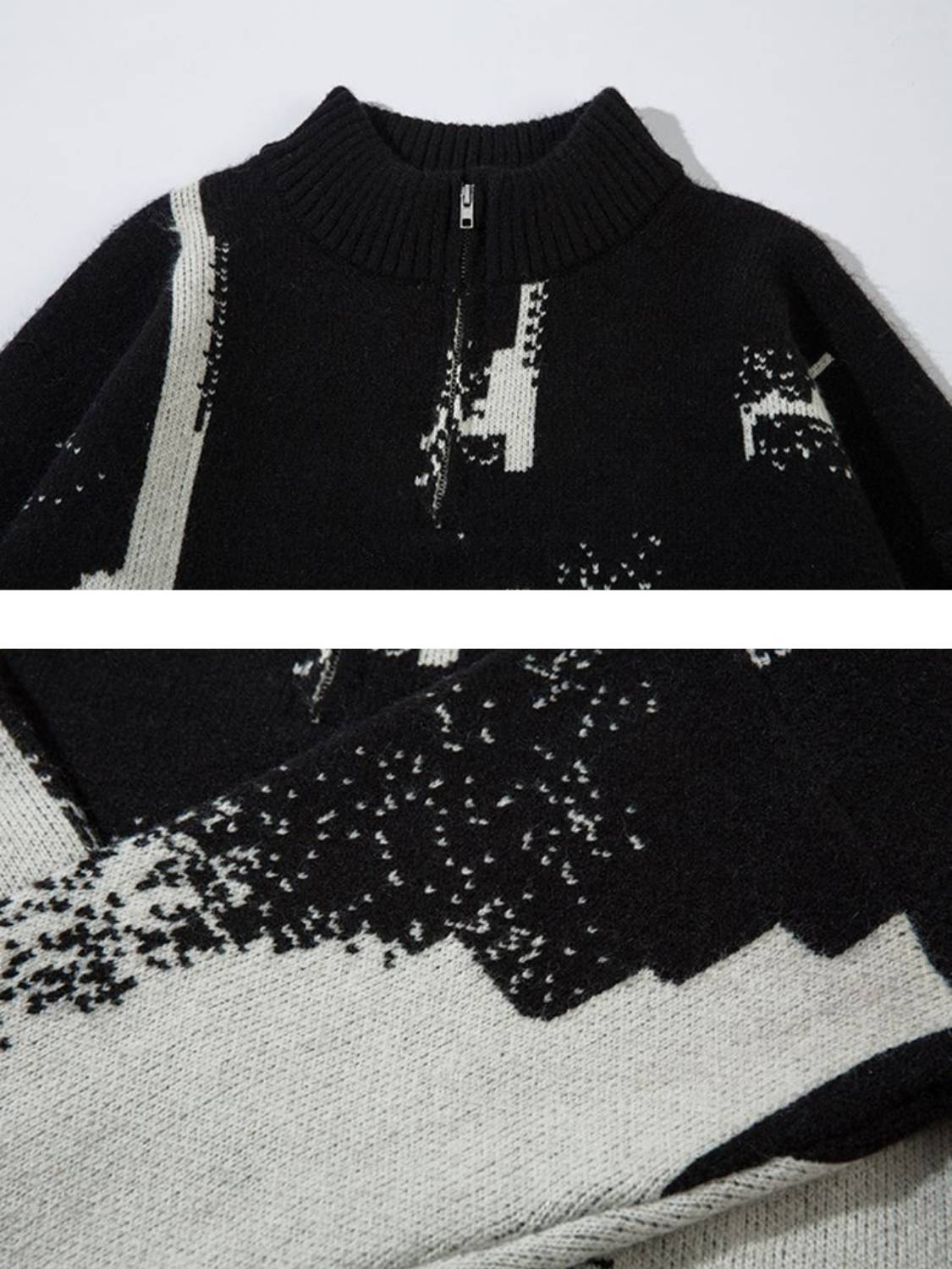 High Street Collision Color Sweater