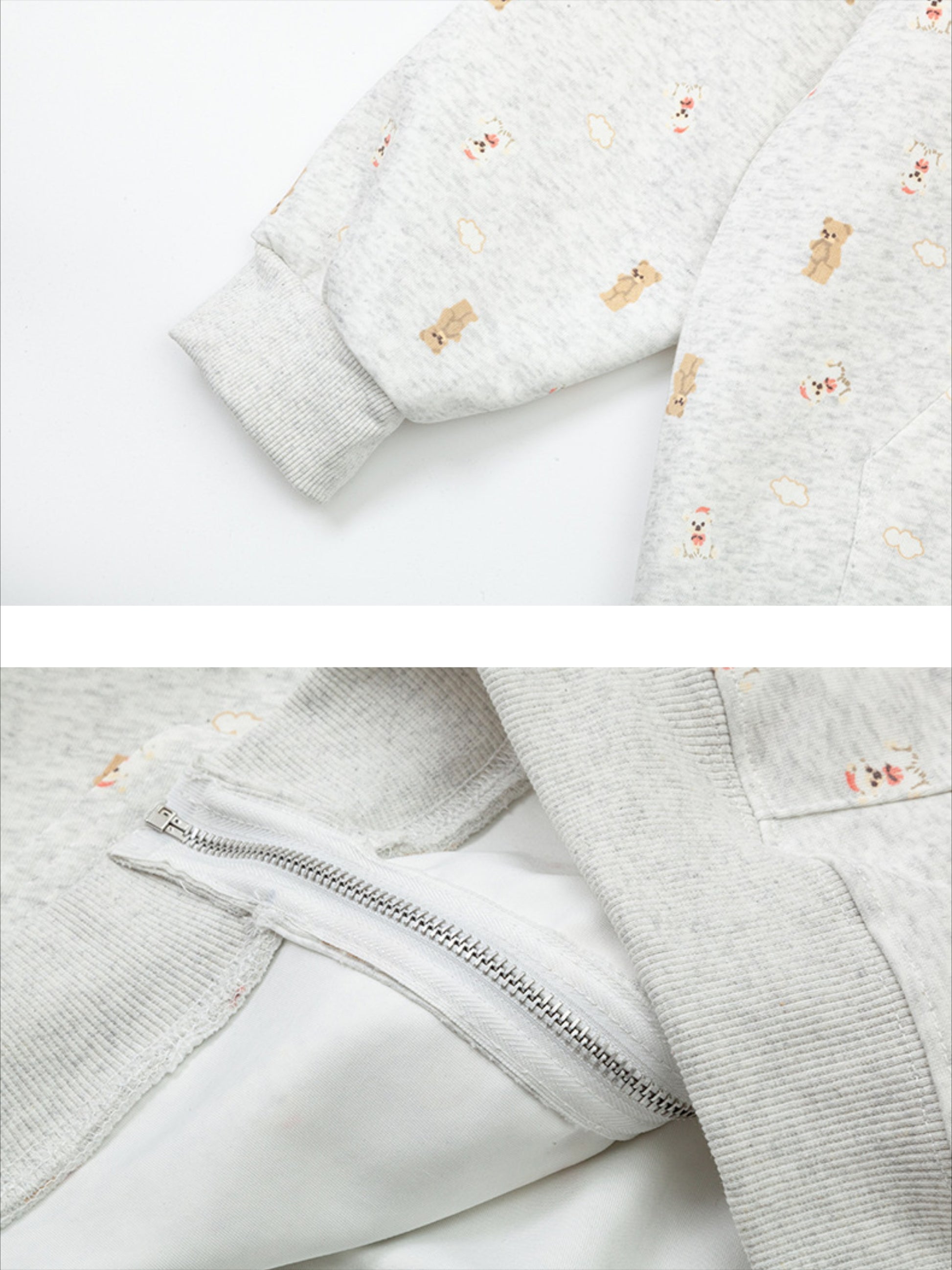 Print Adorable Little Bear Hoodie