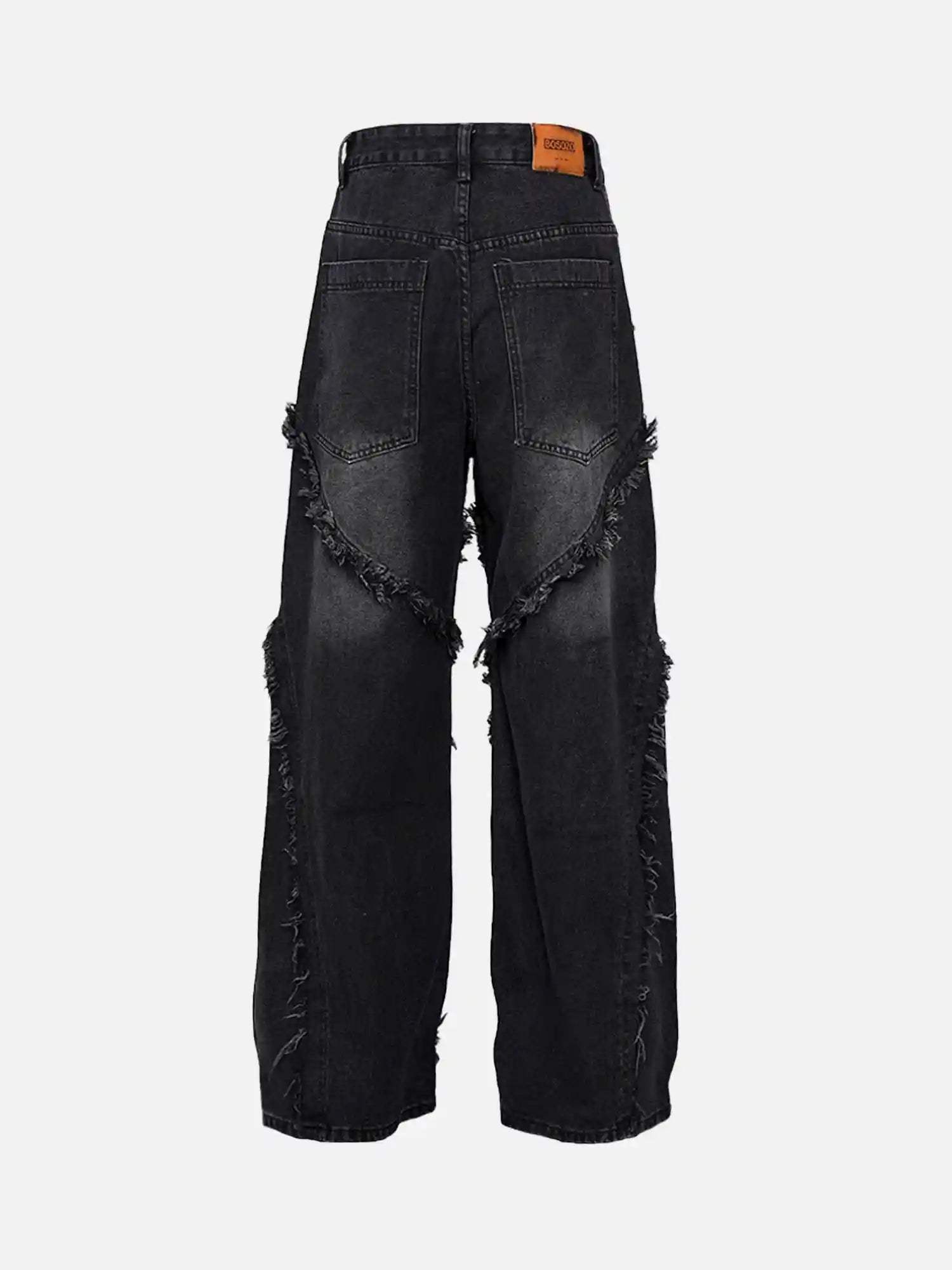 Disguisen High Street Hip Hop Washed Distressed Jeans-2929