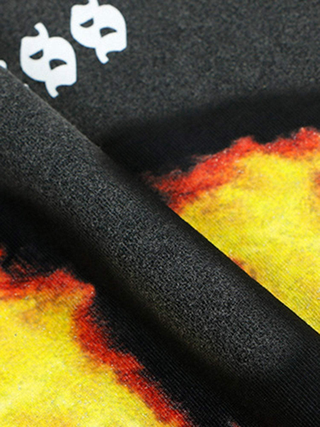 Disguisen American High Street Burning Hip Hop T-shirt