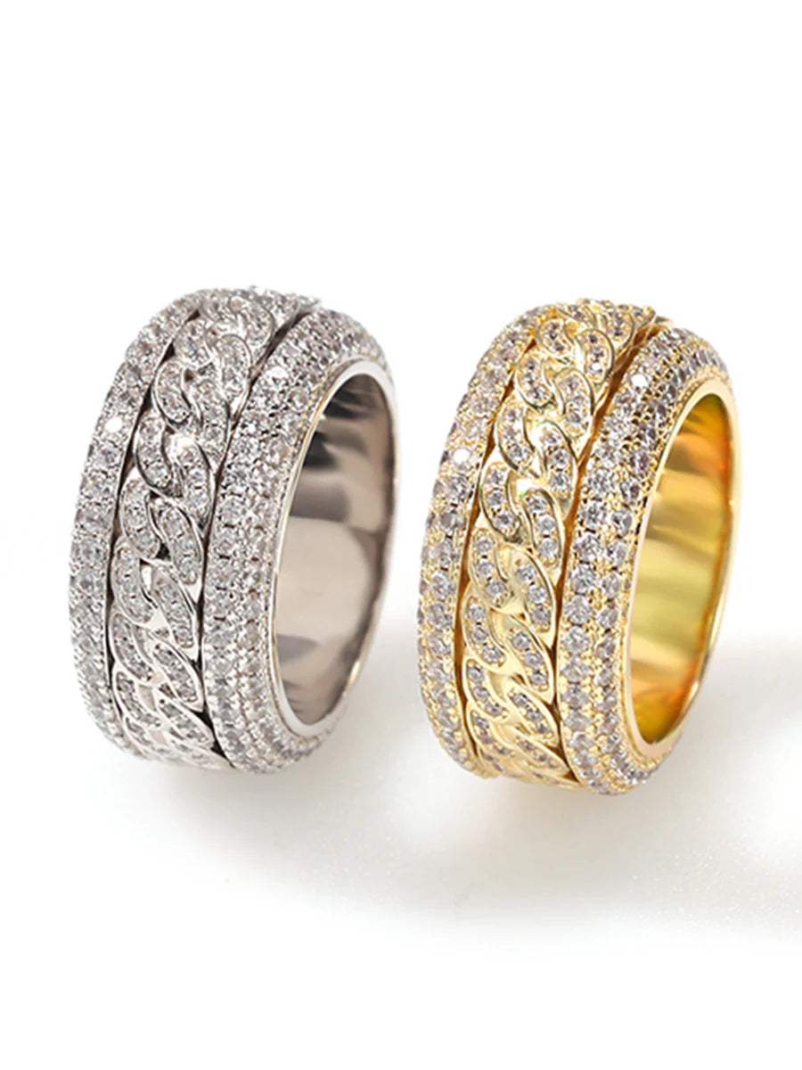 Disguisen Full Diamond Spinnable Ring