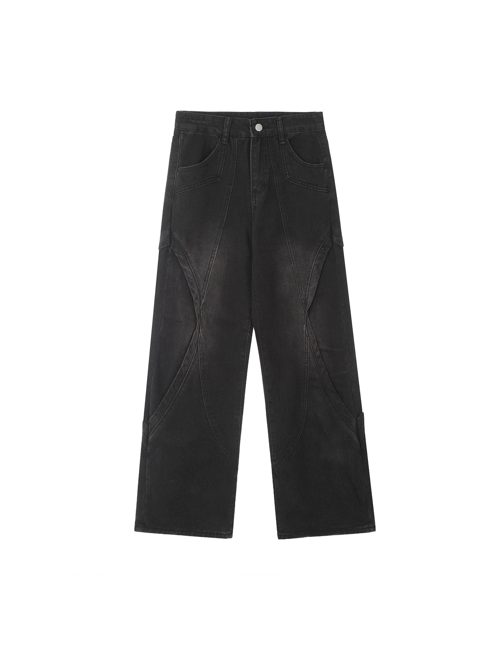 Vintage Deconstructed Straight Jeans