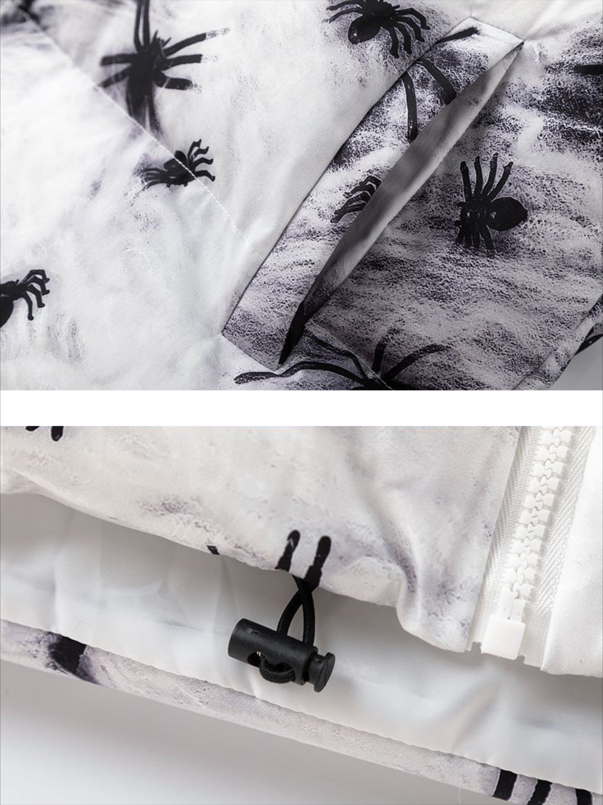 Masked Collar Solid Color Hooded Coat