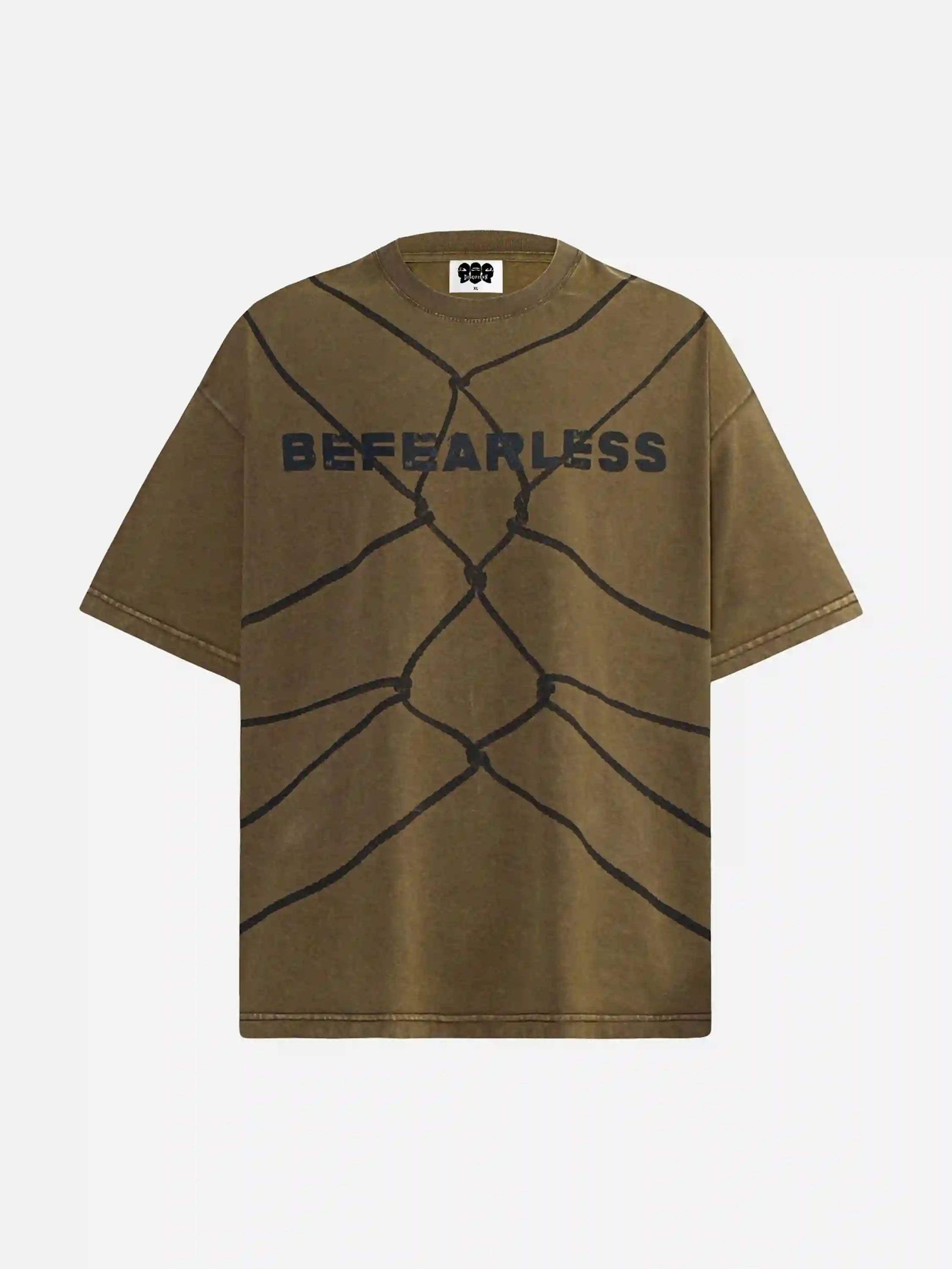 Disguisen American High Street Washed Rope Tied Printed T-shirt-1812