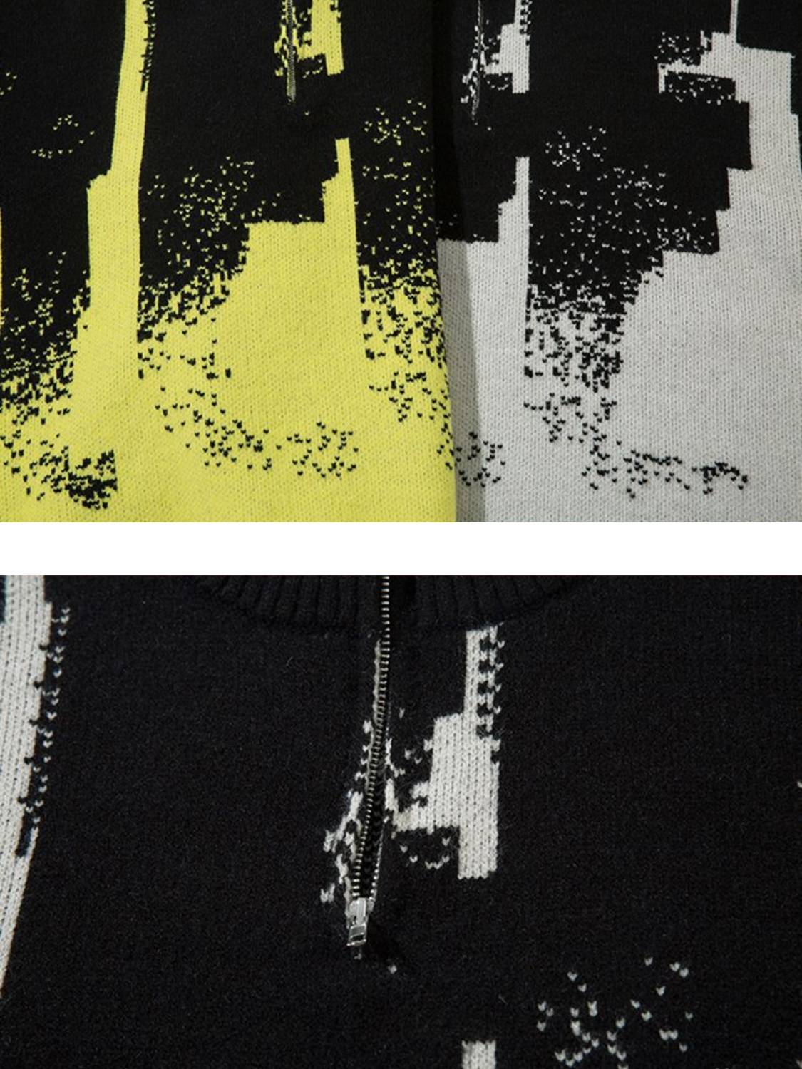 High Street Collision Color Sweater