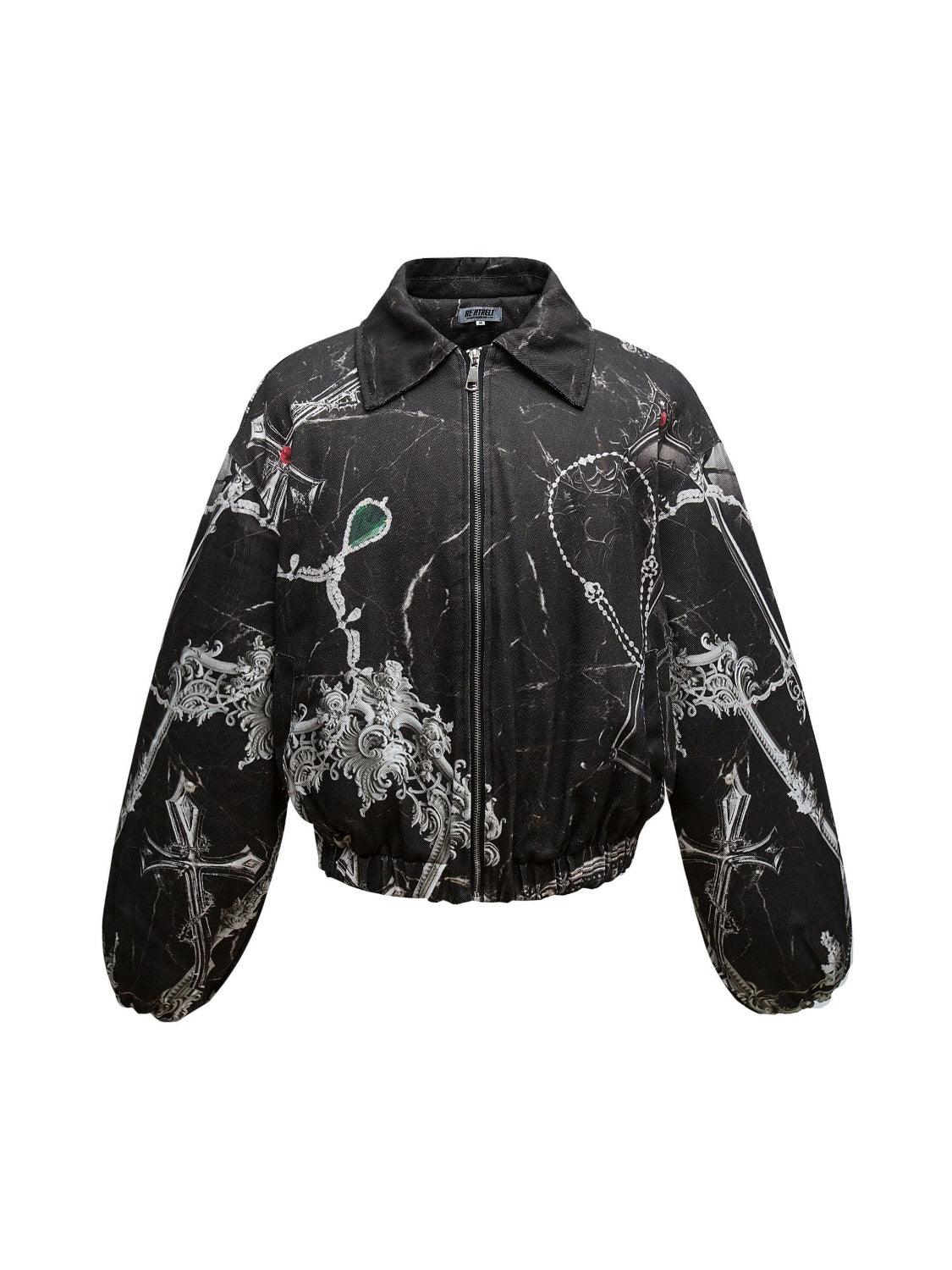 Dark 3D Digital Print Cross Jacket