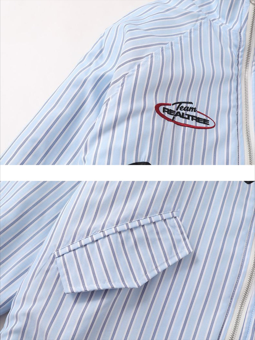 Vinatge Academy Style Letter Embroidery Stripes Coat