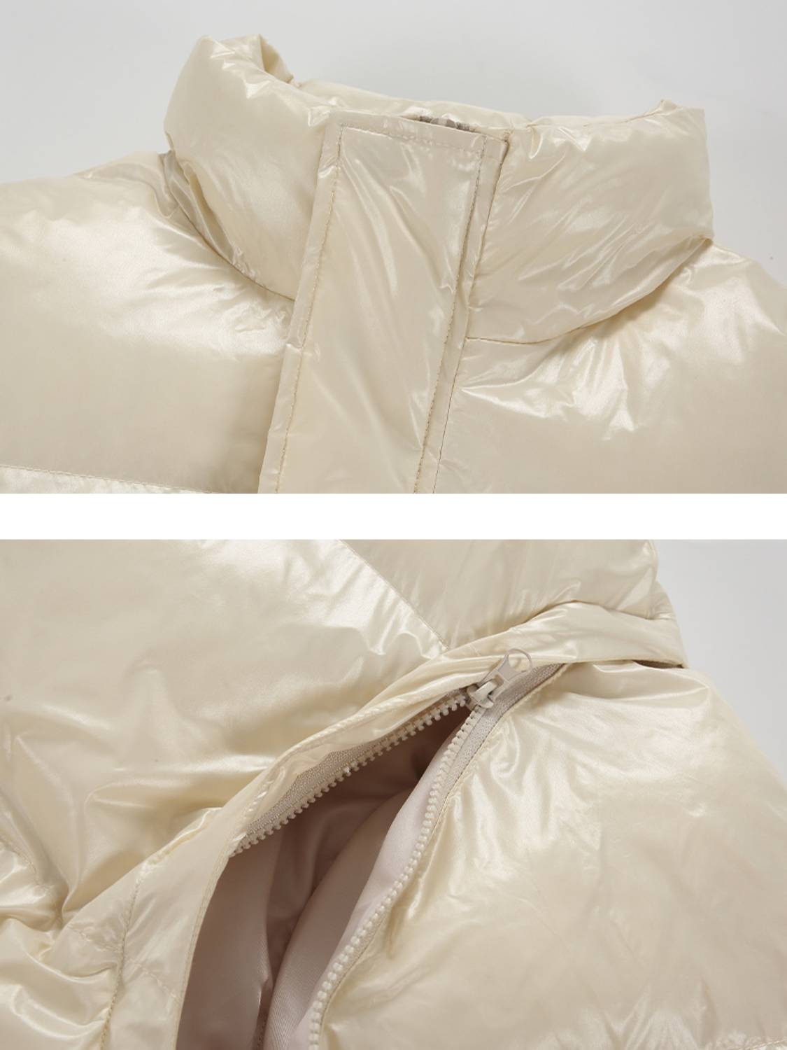 Vintage Detachable Sleeve Stand-up Collar Coat