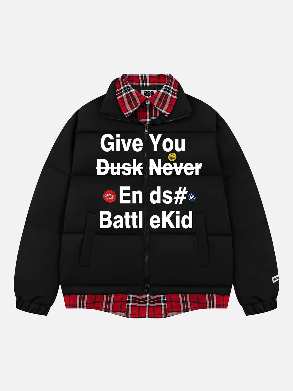 Vintage Fake Two-piece Plaid Coat