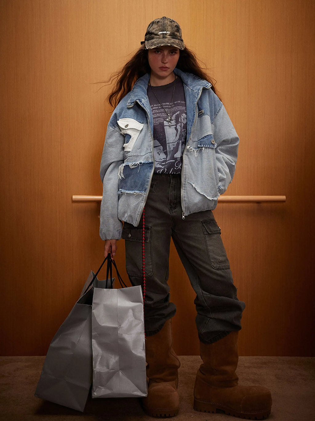 Vintage Patchwork Denim Coat
