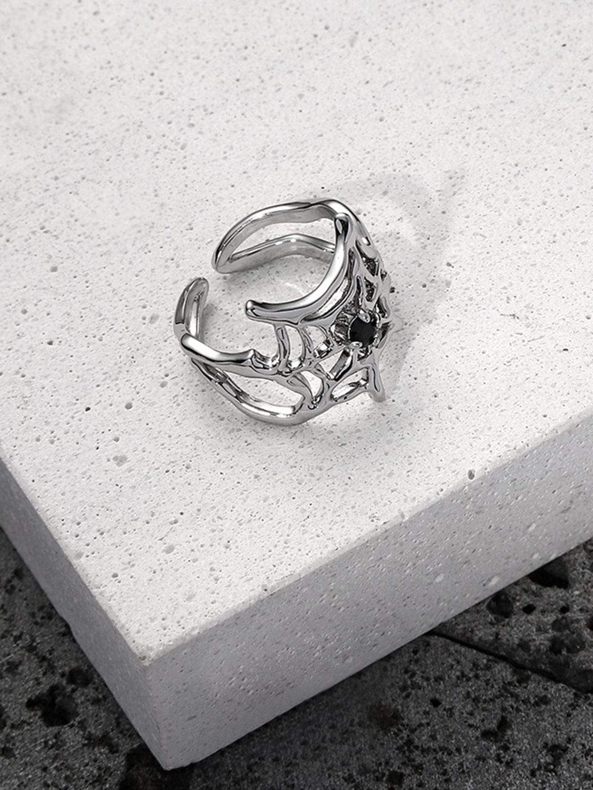Anello con ragnatela di pietre preziose artificiali Disguisen