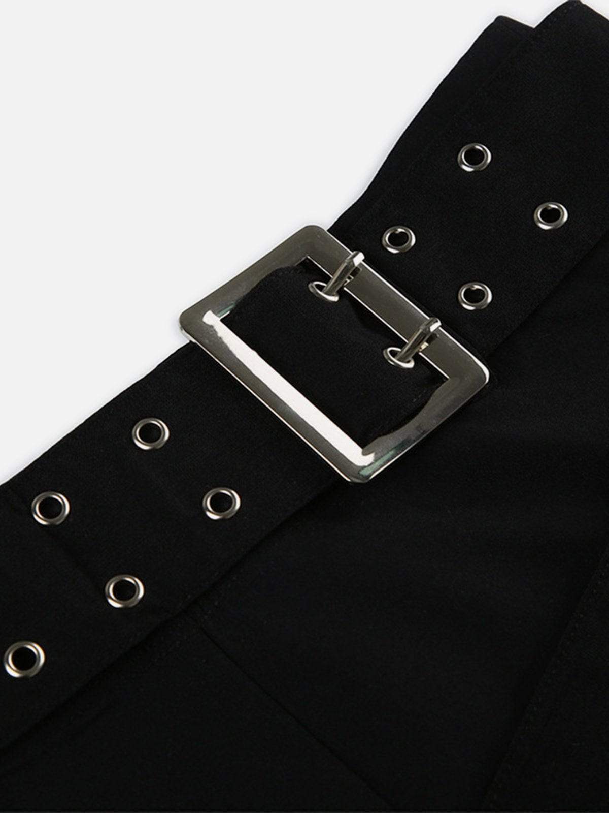 Disguisen Eyelet Solid Color Shorts