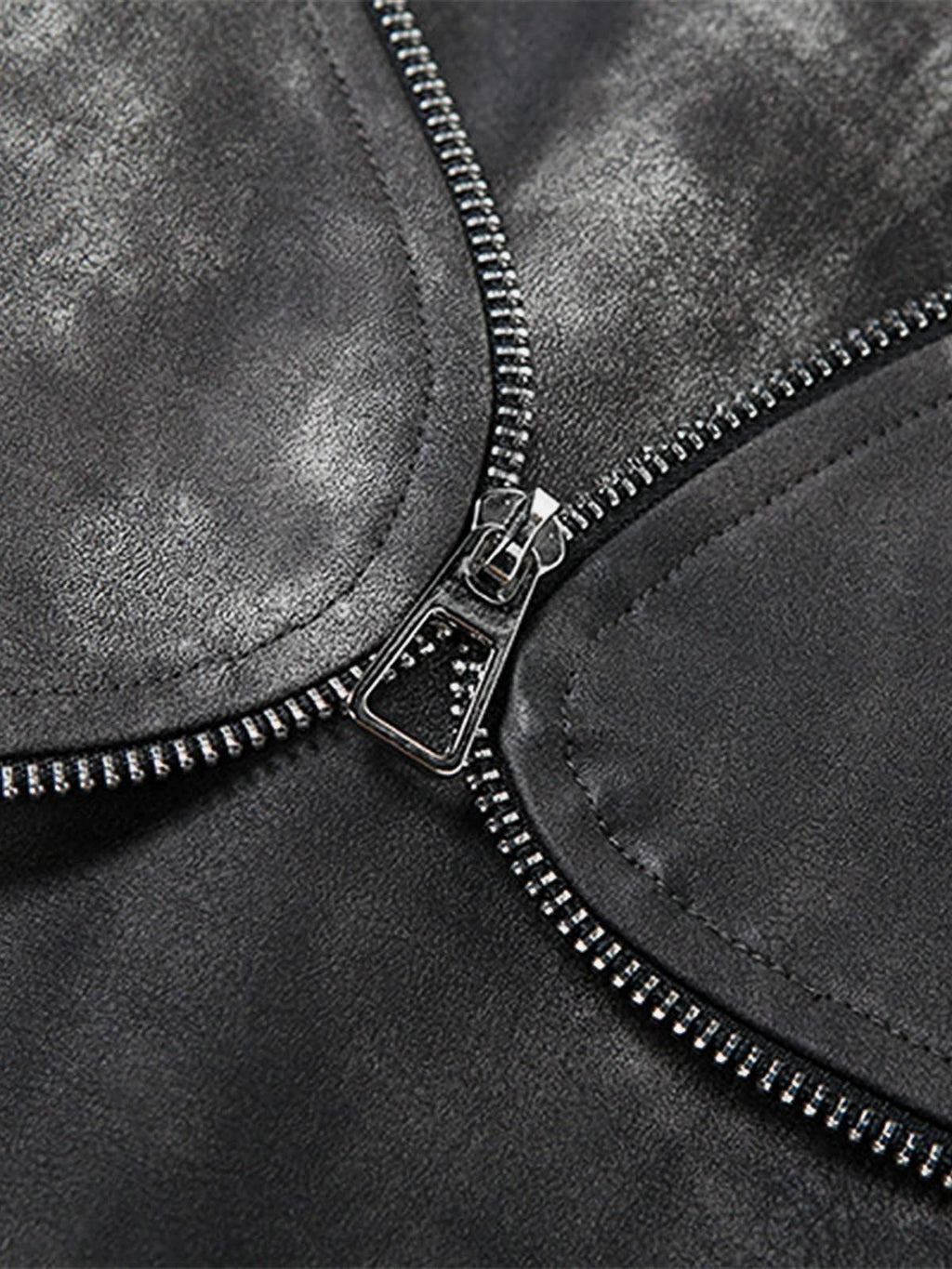 Disguisen Irregular Zip Up Washed Skirts