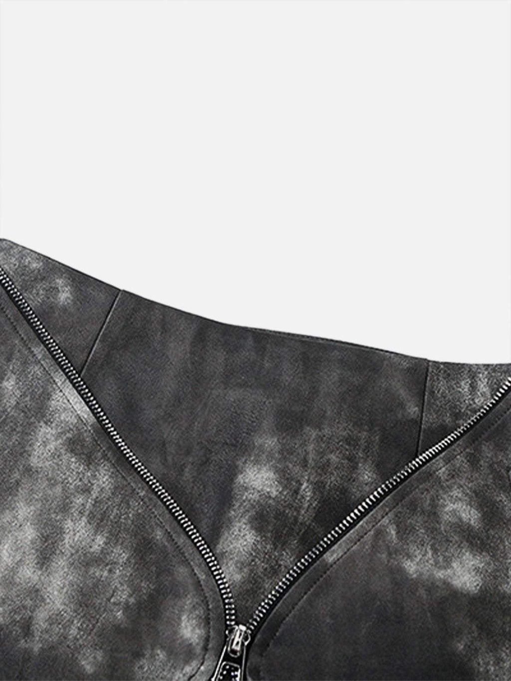Disguisen Irregular Zip Up Washed Skirts