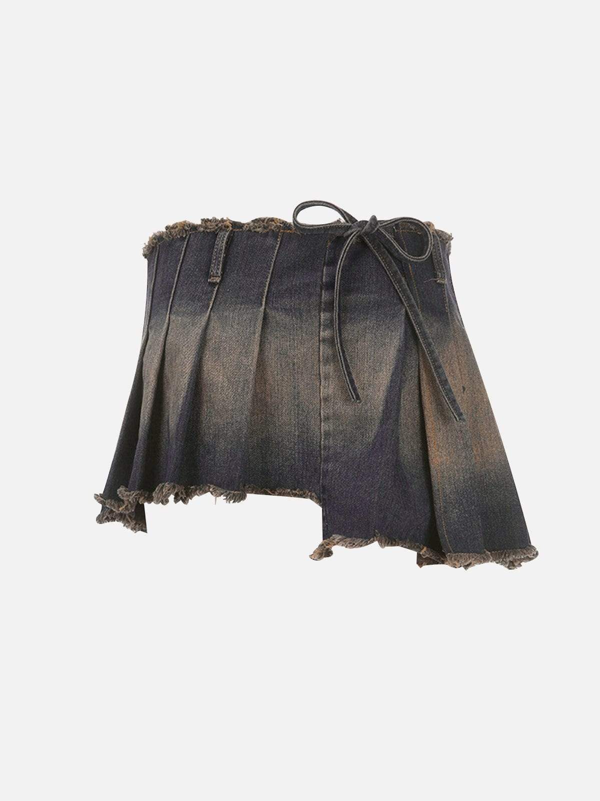 Disguisen Washed Tie-Dye Irregular Skirt