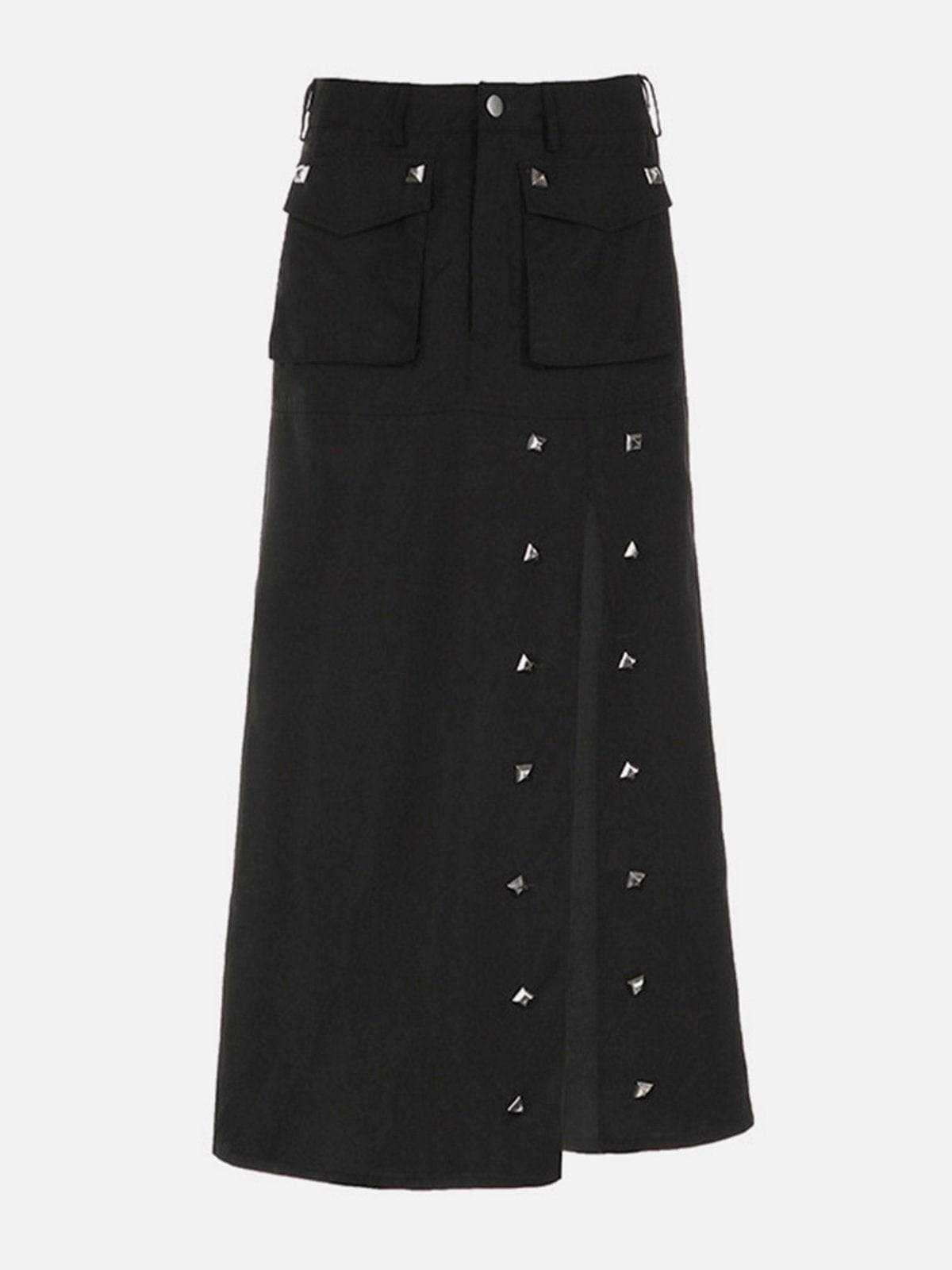 Disguisen Studded Slit Long Skirt