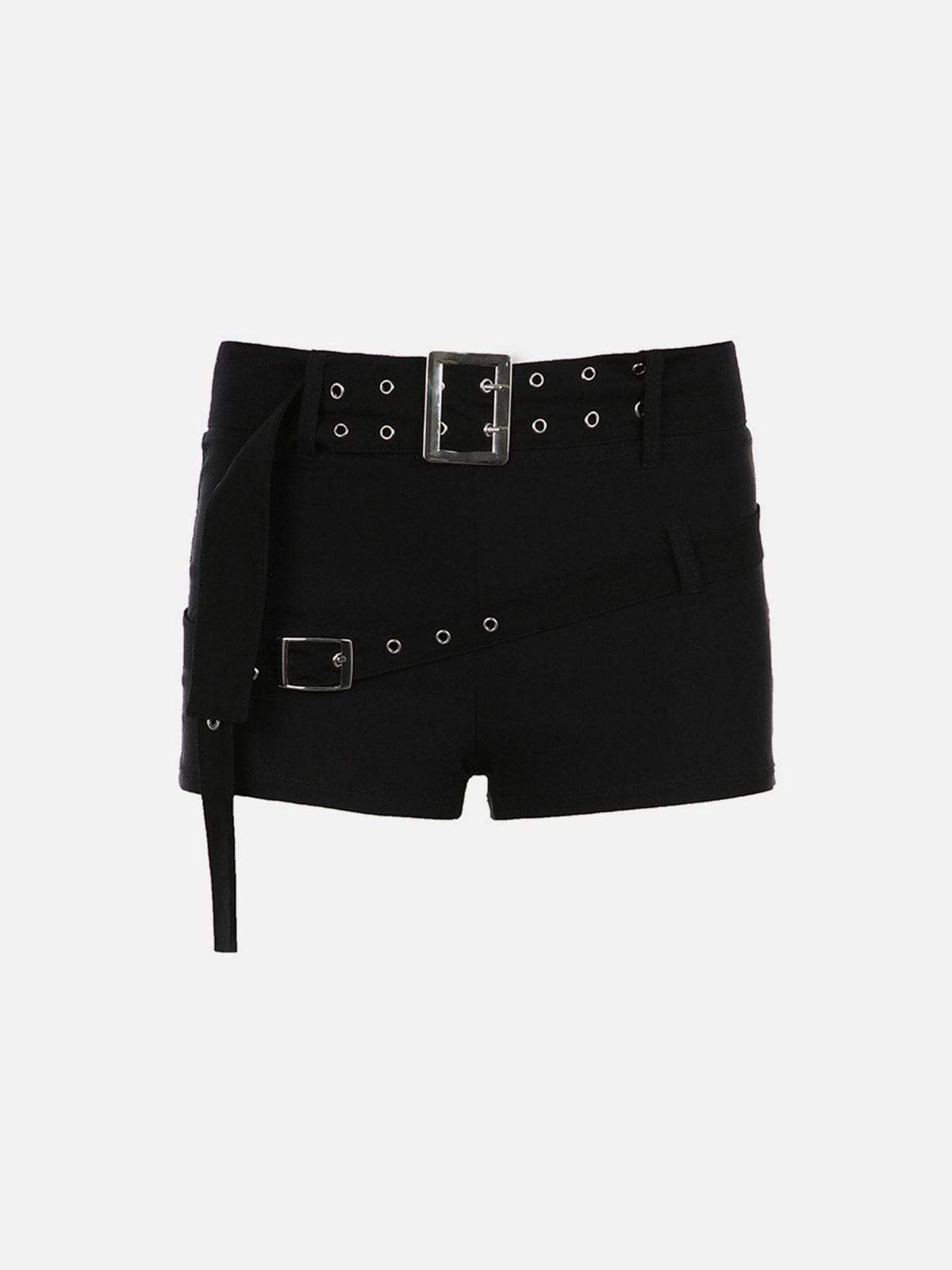 Disguisen Eyelet Solid Color Shorts