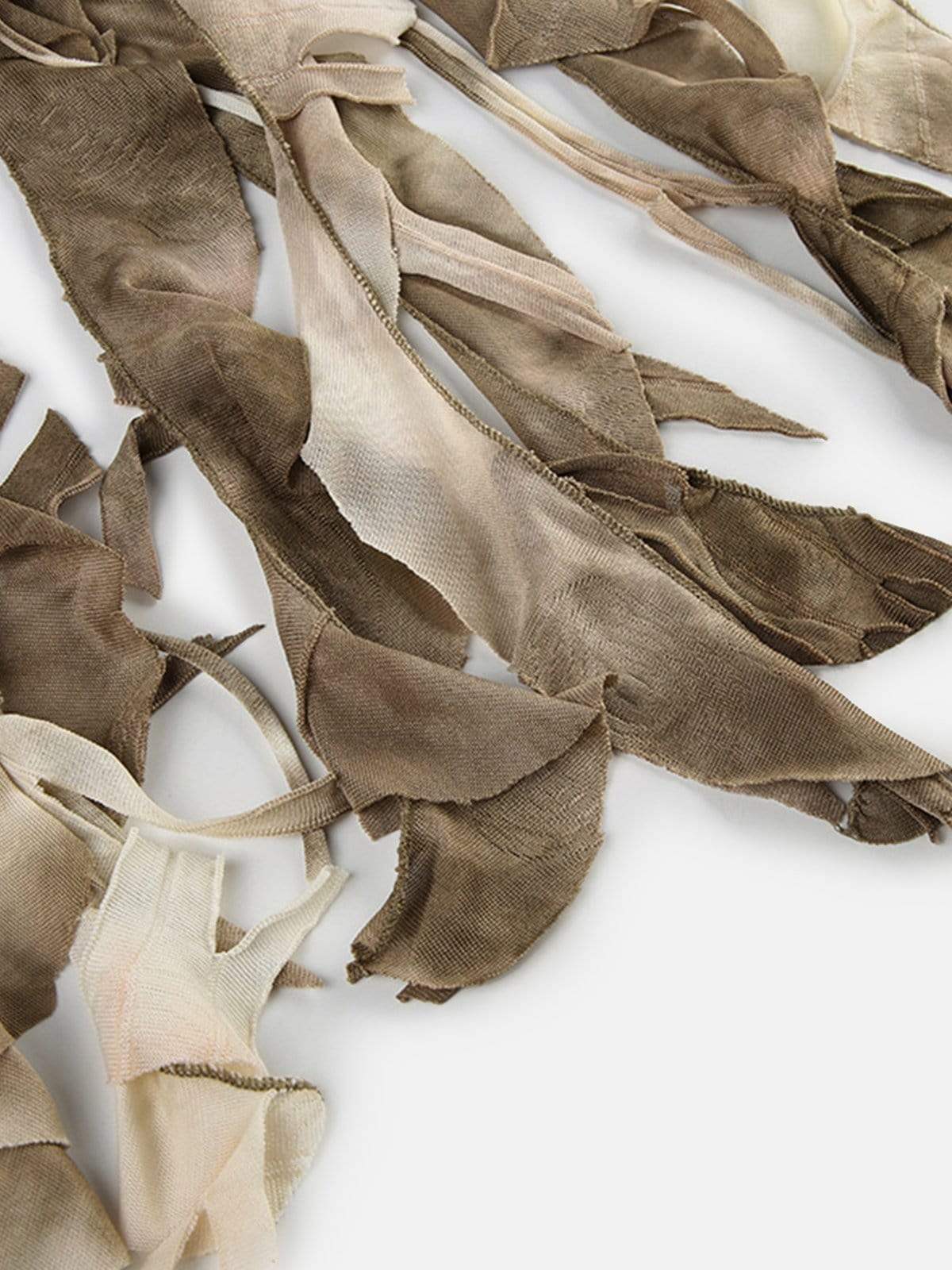 Disguisen Tie-Dye Ripped Fringed Long Dress