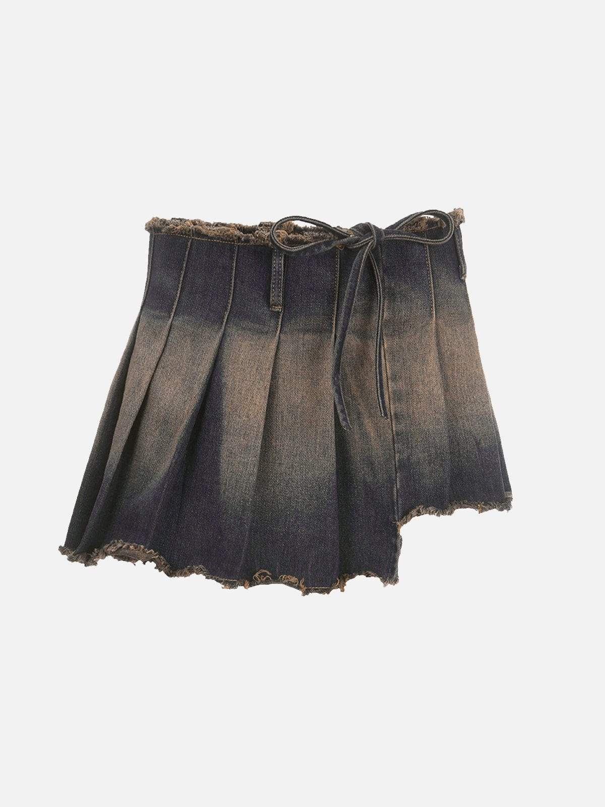 Disguisen Washed Tie-Dye Irregular Skirt