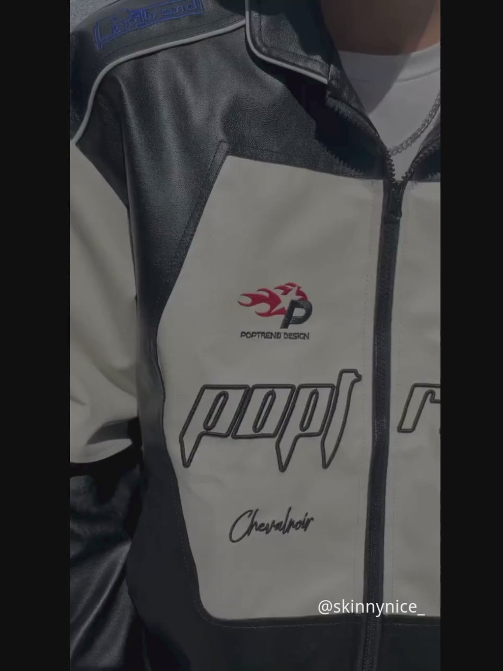 Disguisen High Street Splicing Racing Baseball Jacket
